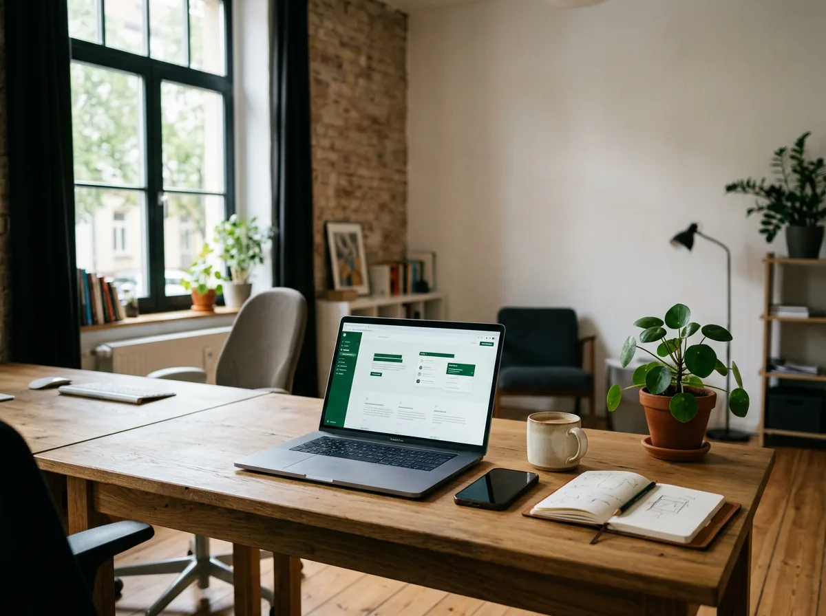 Arbeitsplatz eines Webdesign-Studios